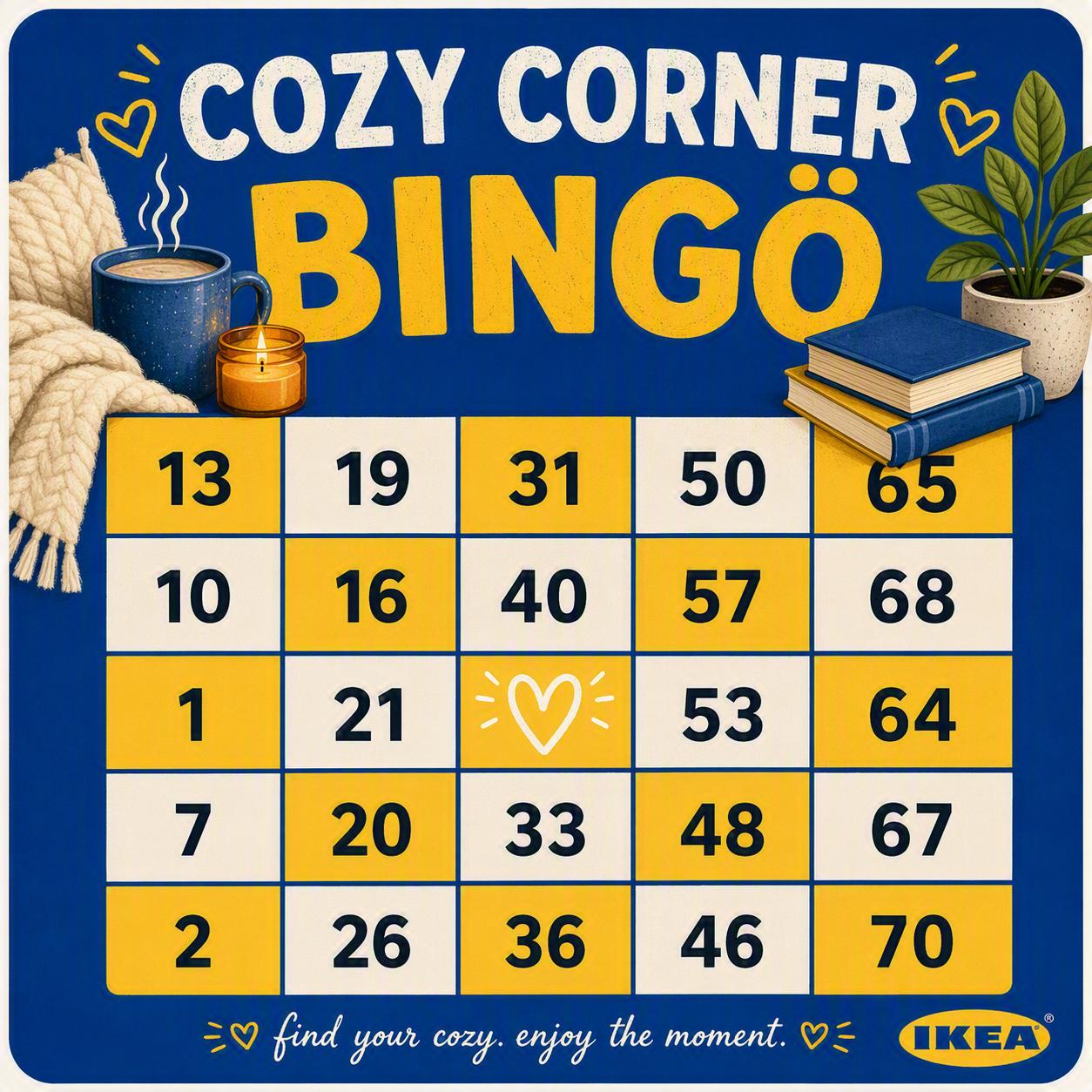 Cozy Corner BINGO