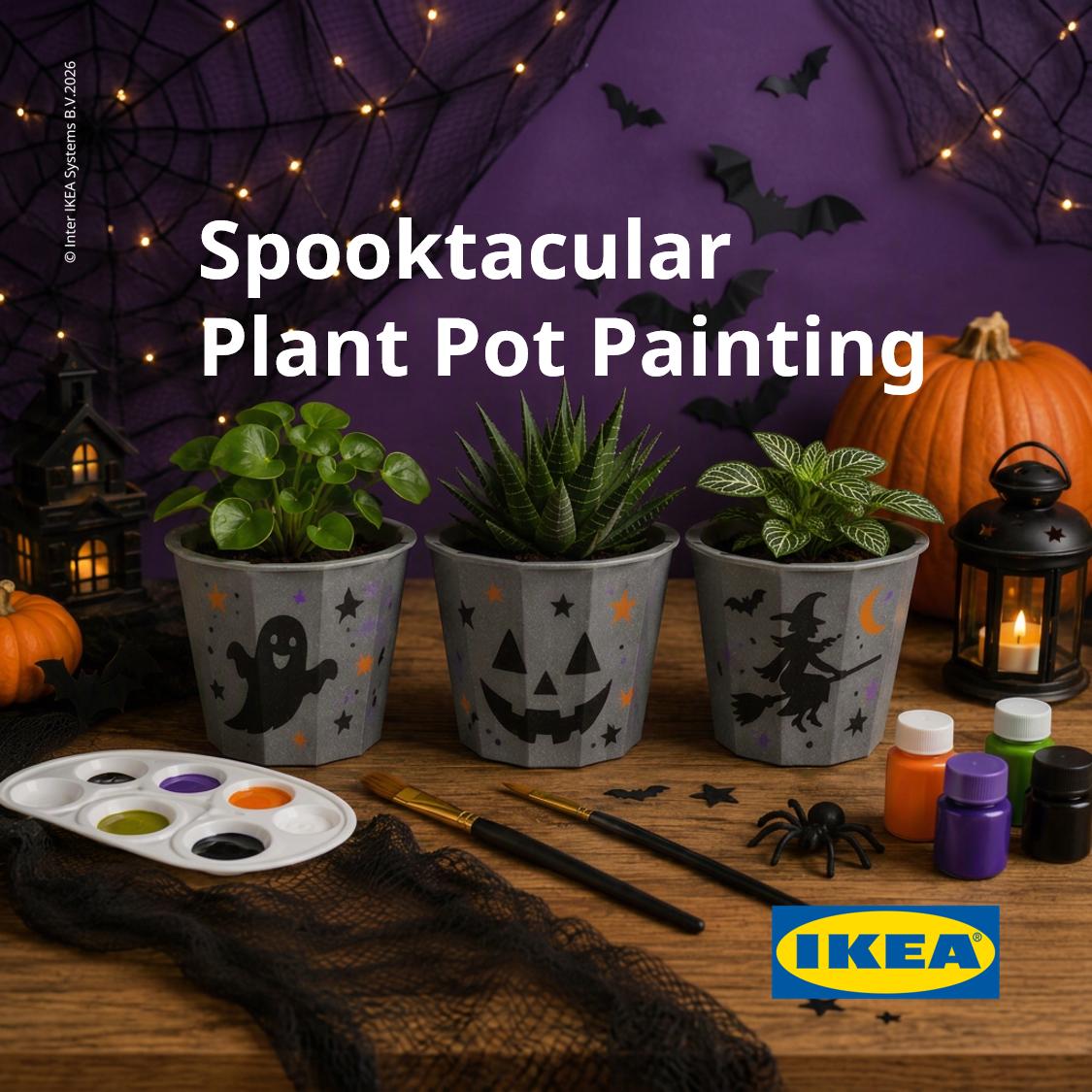 🕸️ 🕷️ Spooktacular Plant Pot Painting 🐈‍⬛ 🌙
