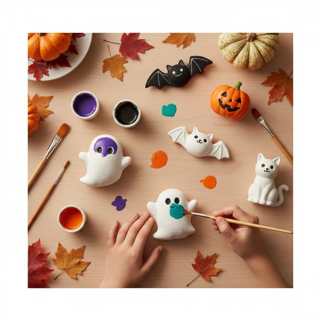 Figurine de ipsos cu magie de Halloween!