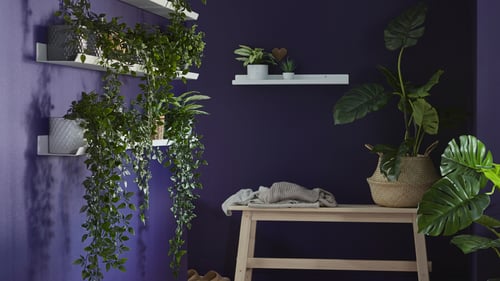 Plantas artificiales colgantes