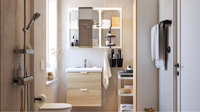 ENHET combinaciones de almacenaje para el baño