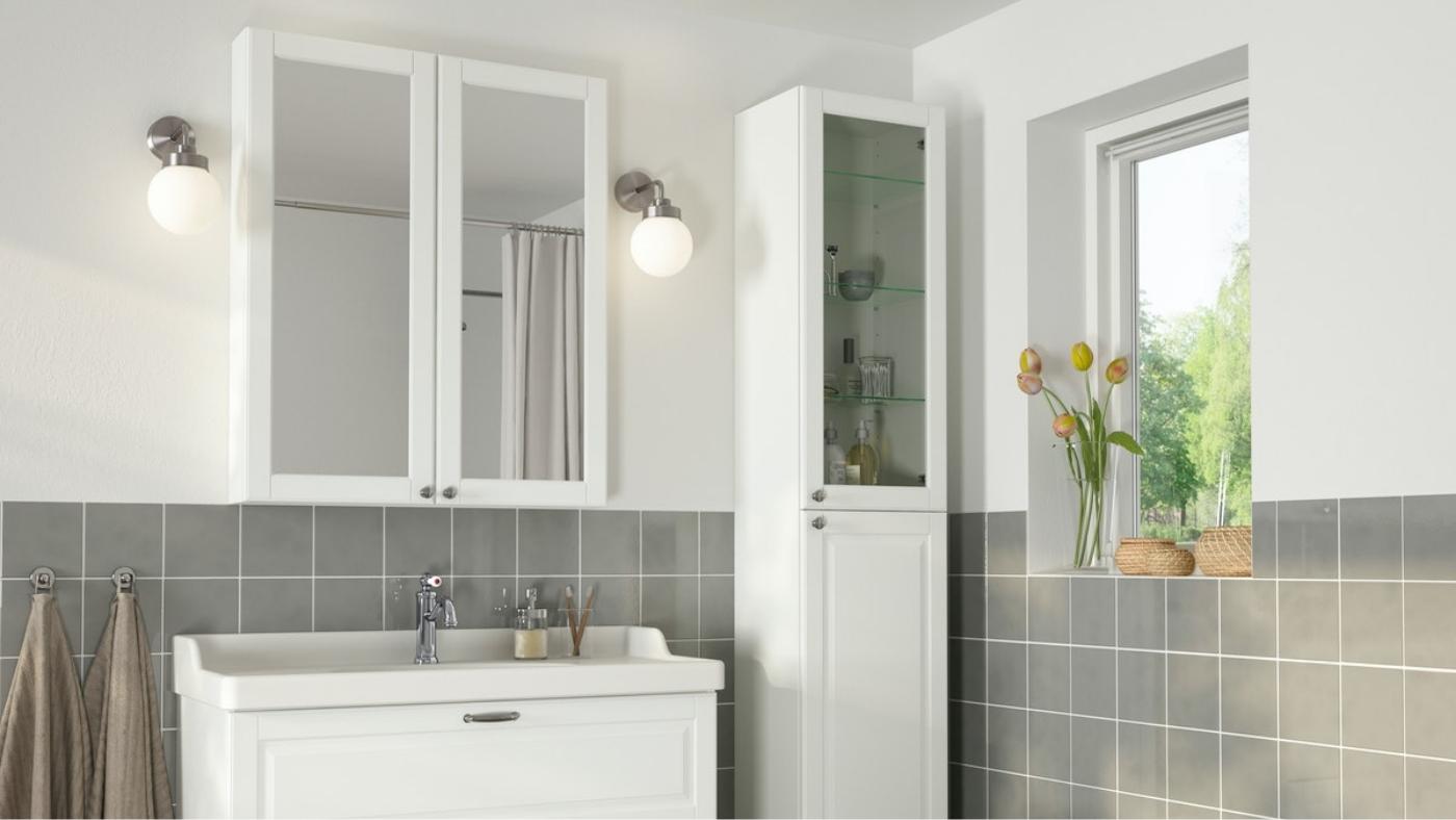Classic Purple Ikea Bathroom Cabinets