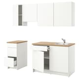 METOD armario bajo esquinero con carrusel, blanco/Voxtorp alto  brillo/blanco, 88x88 cm - IKEA