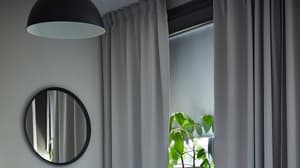 Room darkening curtains