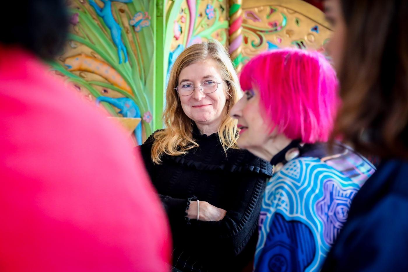 Zandra Rhodes and Ina Tidbeck-Sjöblom from IKEA.