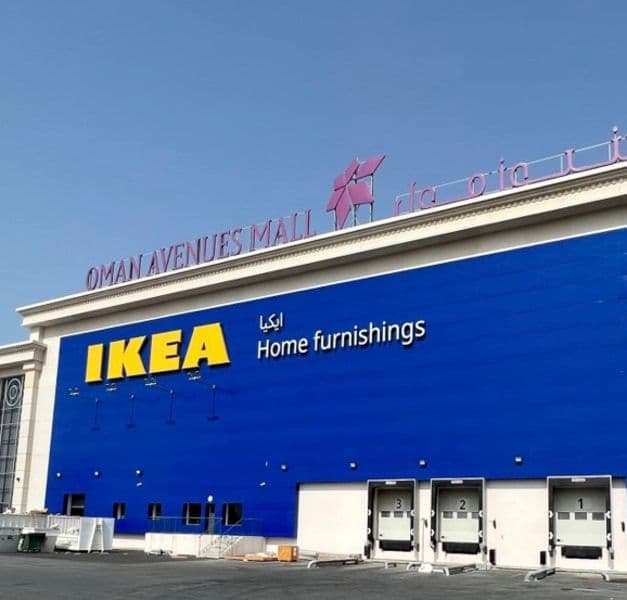 The facade of an IKEA store.