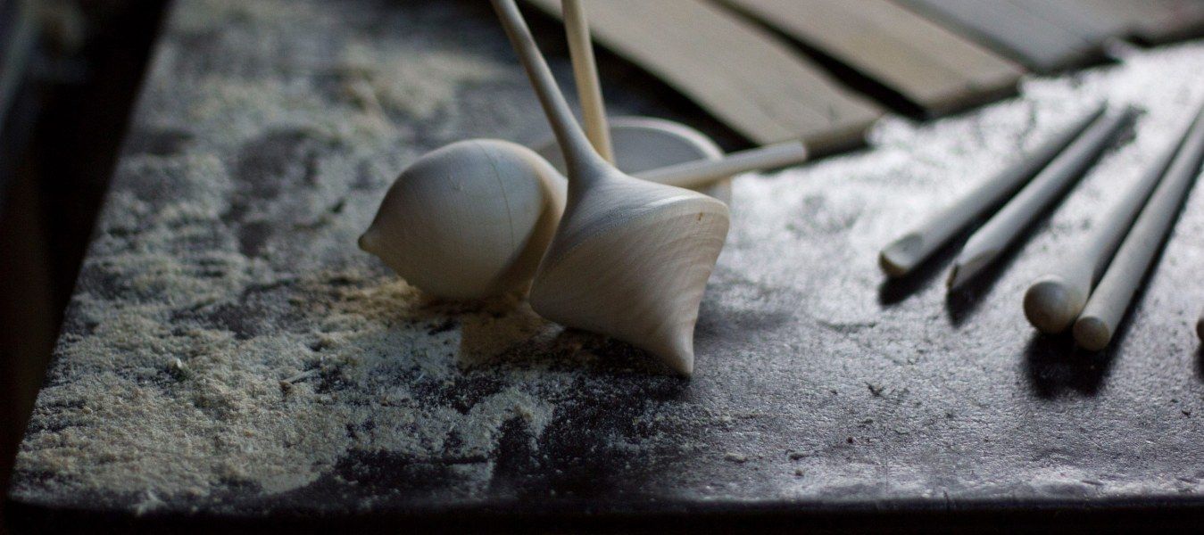 Hand-carved wooden objects.