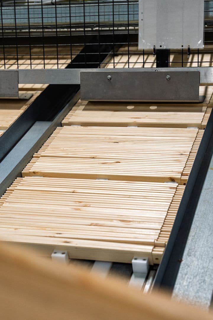 Parts of the IVAR storage system on the factory floor.