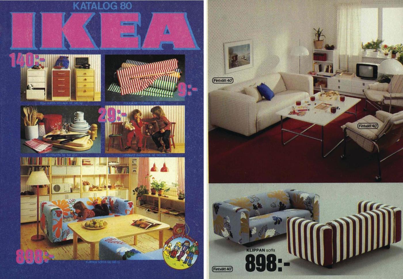 Two pages from an old IKEA catalogue.