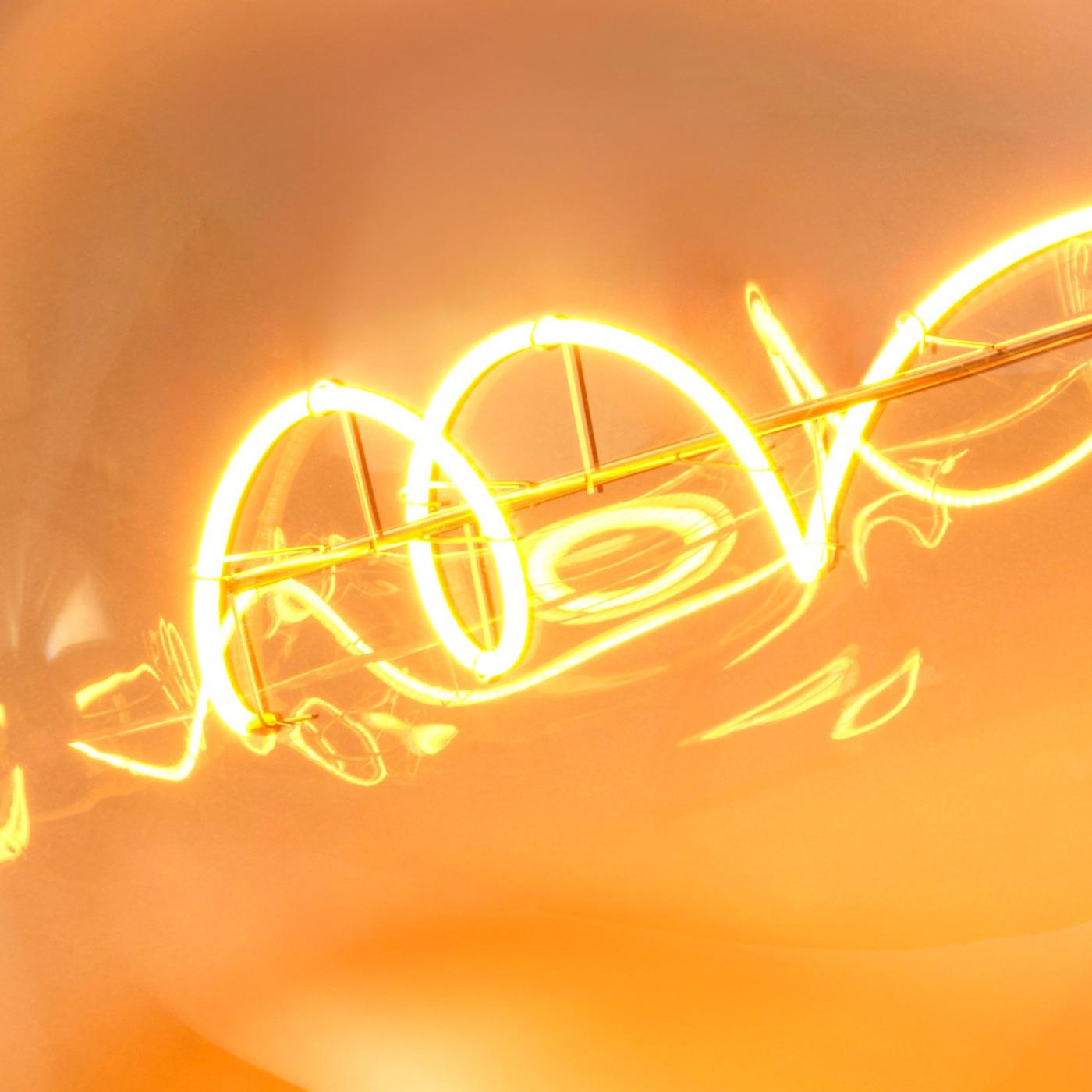 Close up of illumination within a light bulb.