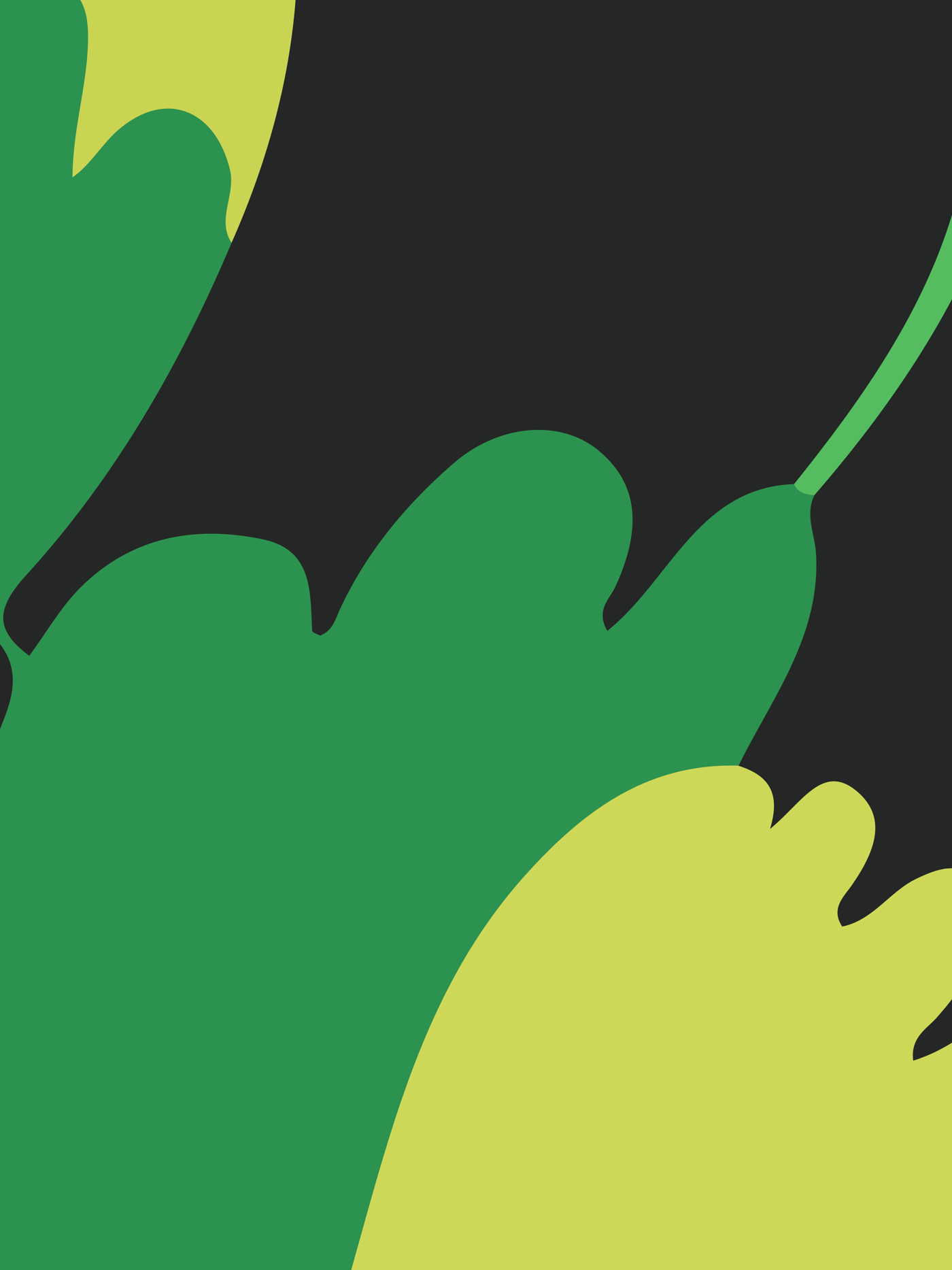 A free-form graphic fabric design pattern in green and black
