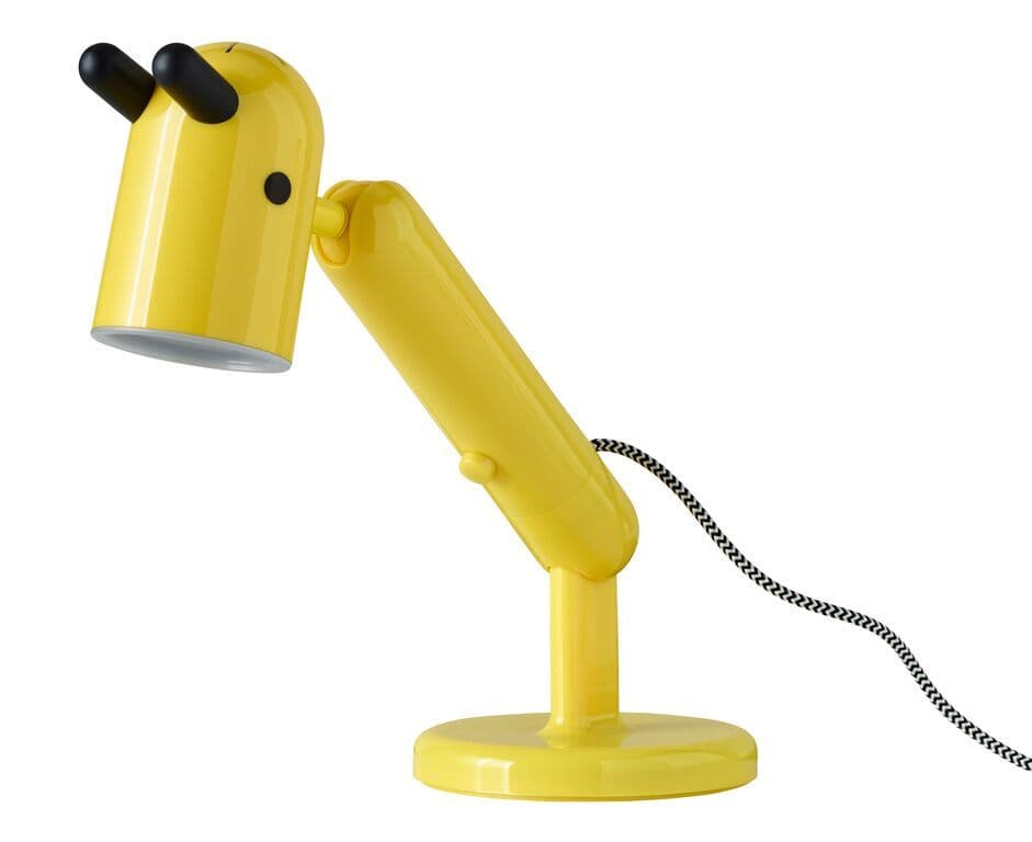 A yellow KRUX lamp.