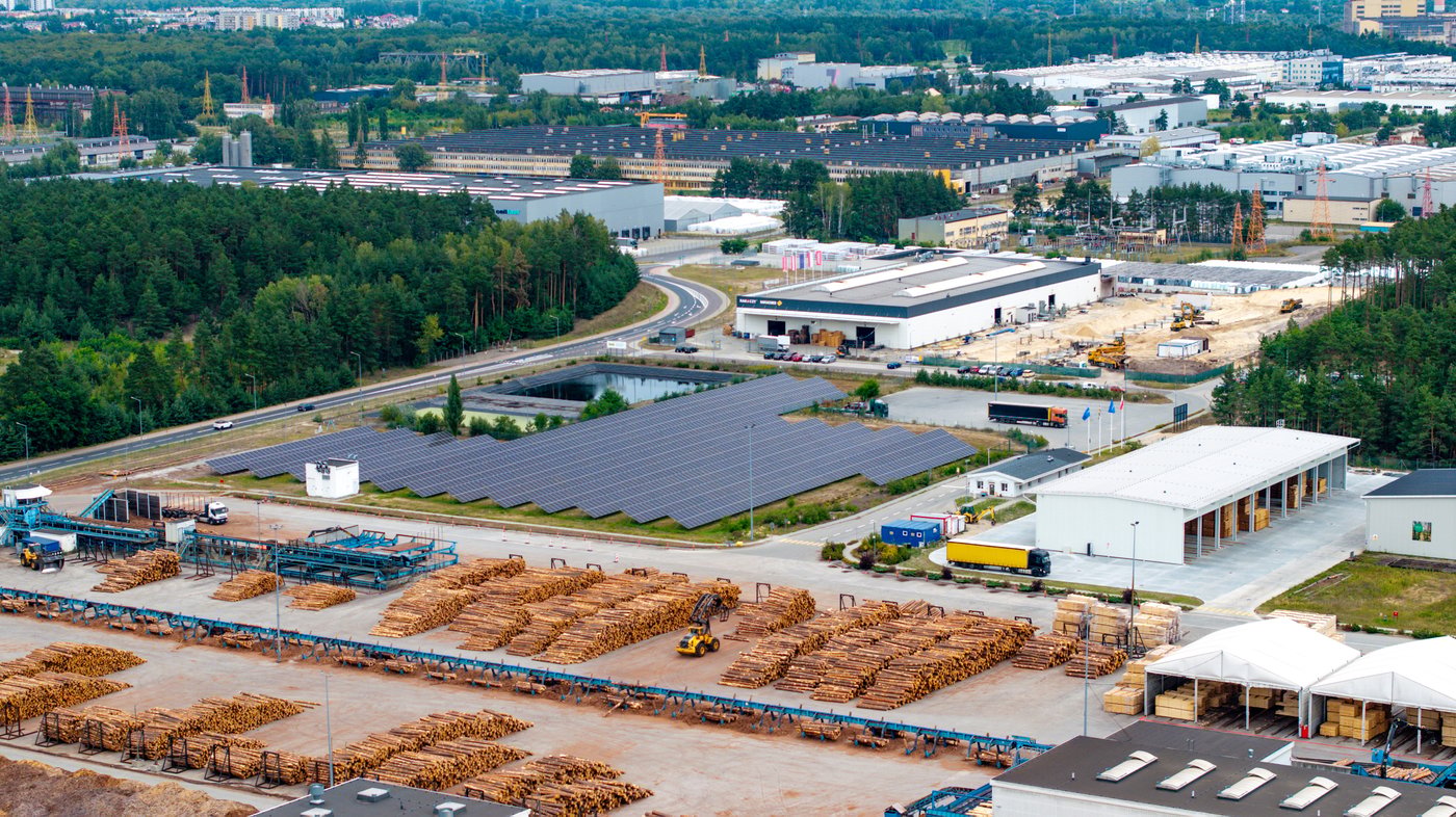An aerial view of the IKEA Industry site in Stalowa Wola.