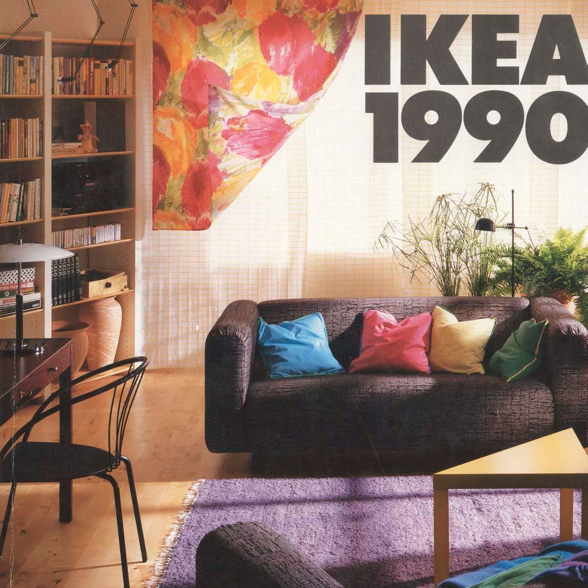 KLIPPAN sofa pictured on the 1990 IKEA Catalogue cover.