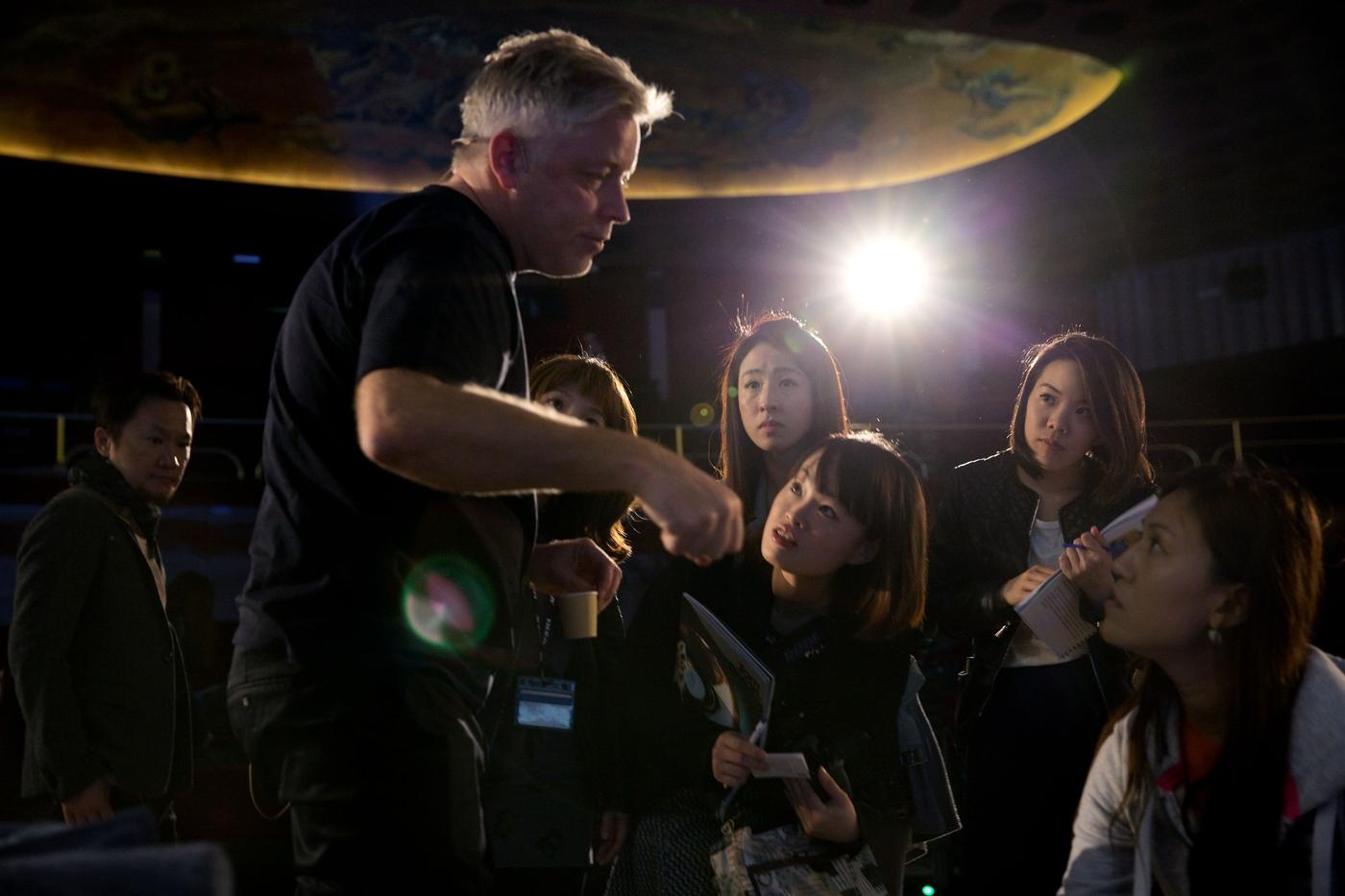 A person performing at an event.