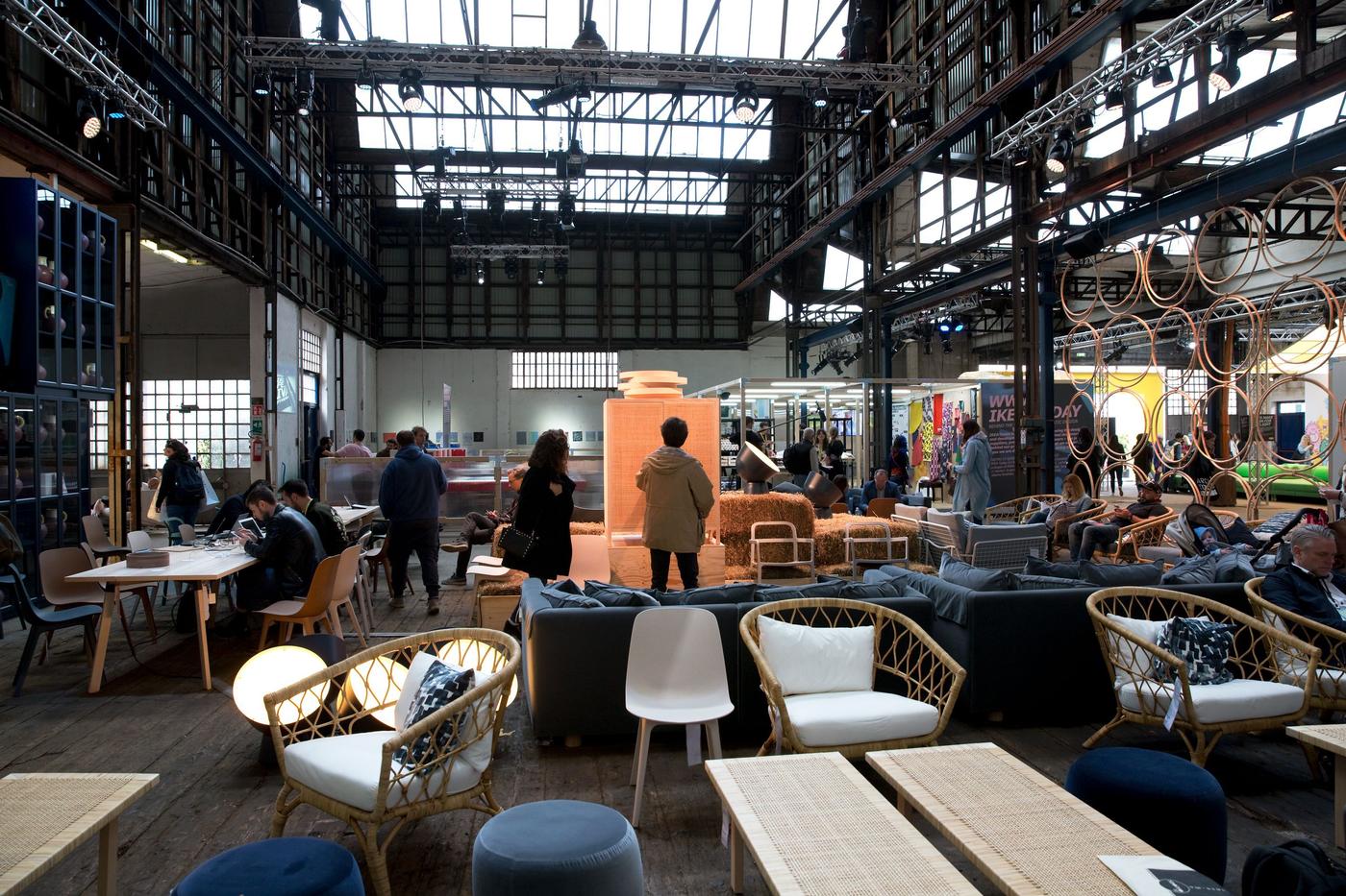 A display of furniture in an event setting.