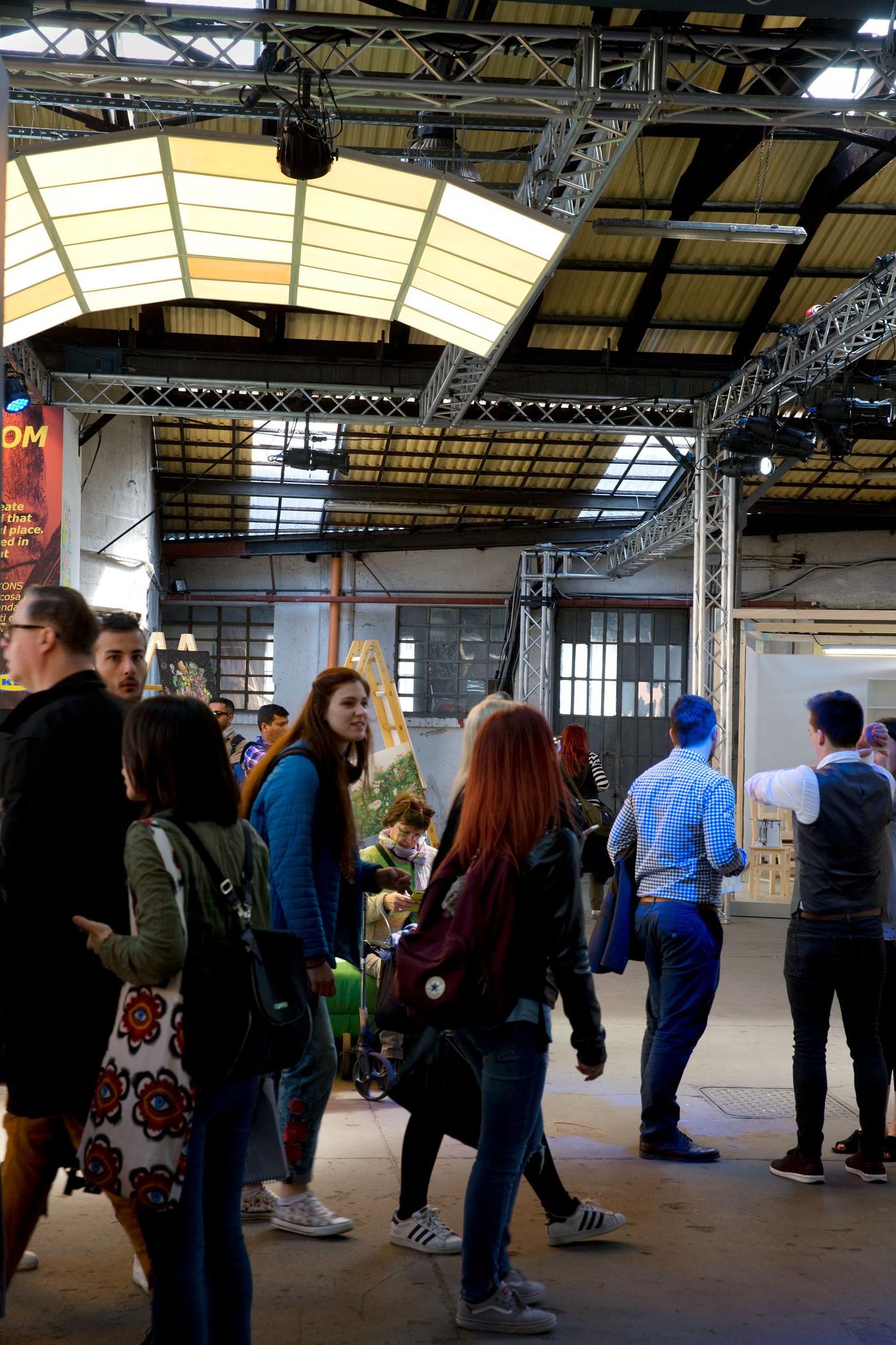 A group of people in an event setting.