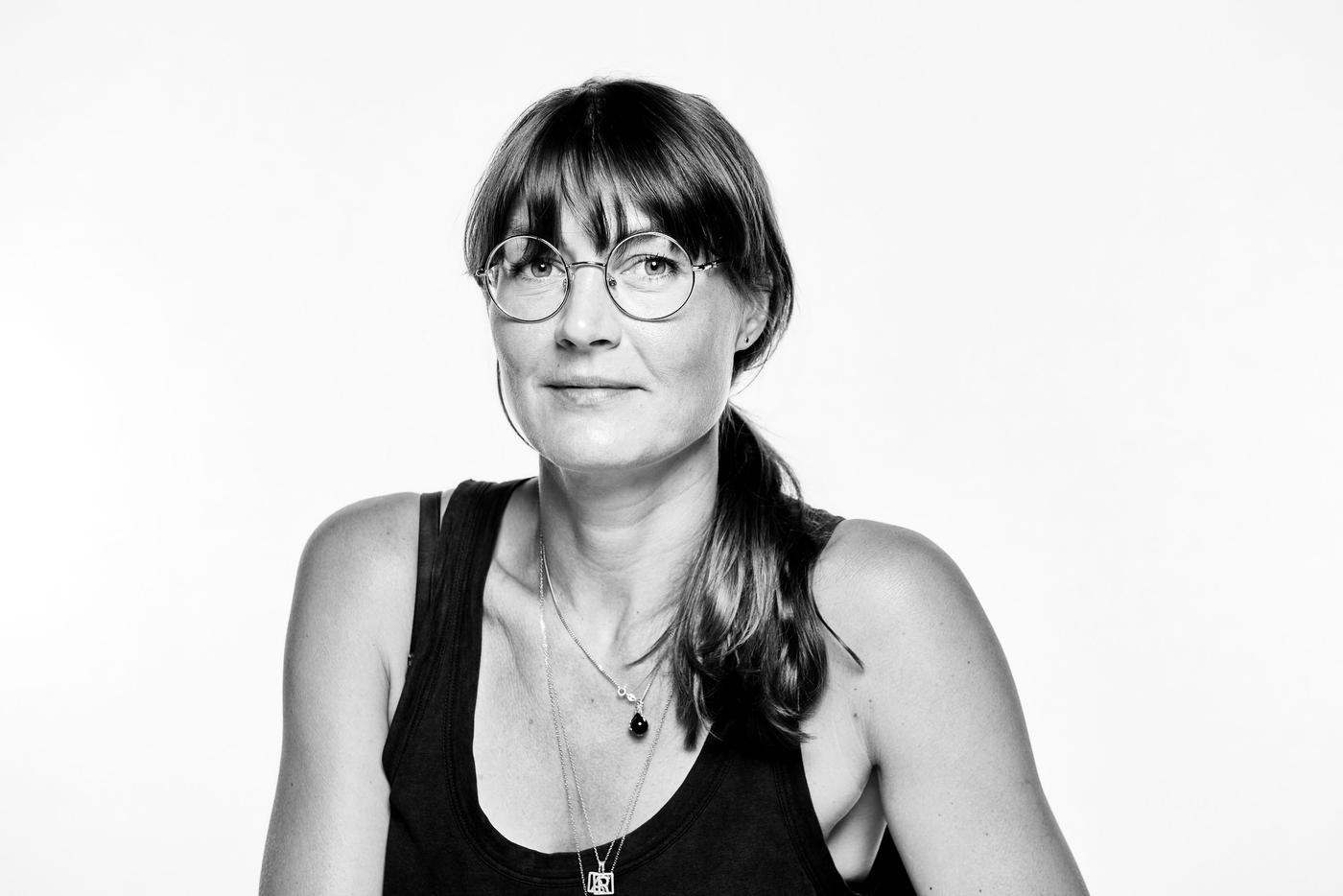 Black and white portrait of Josefine Aberg.