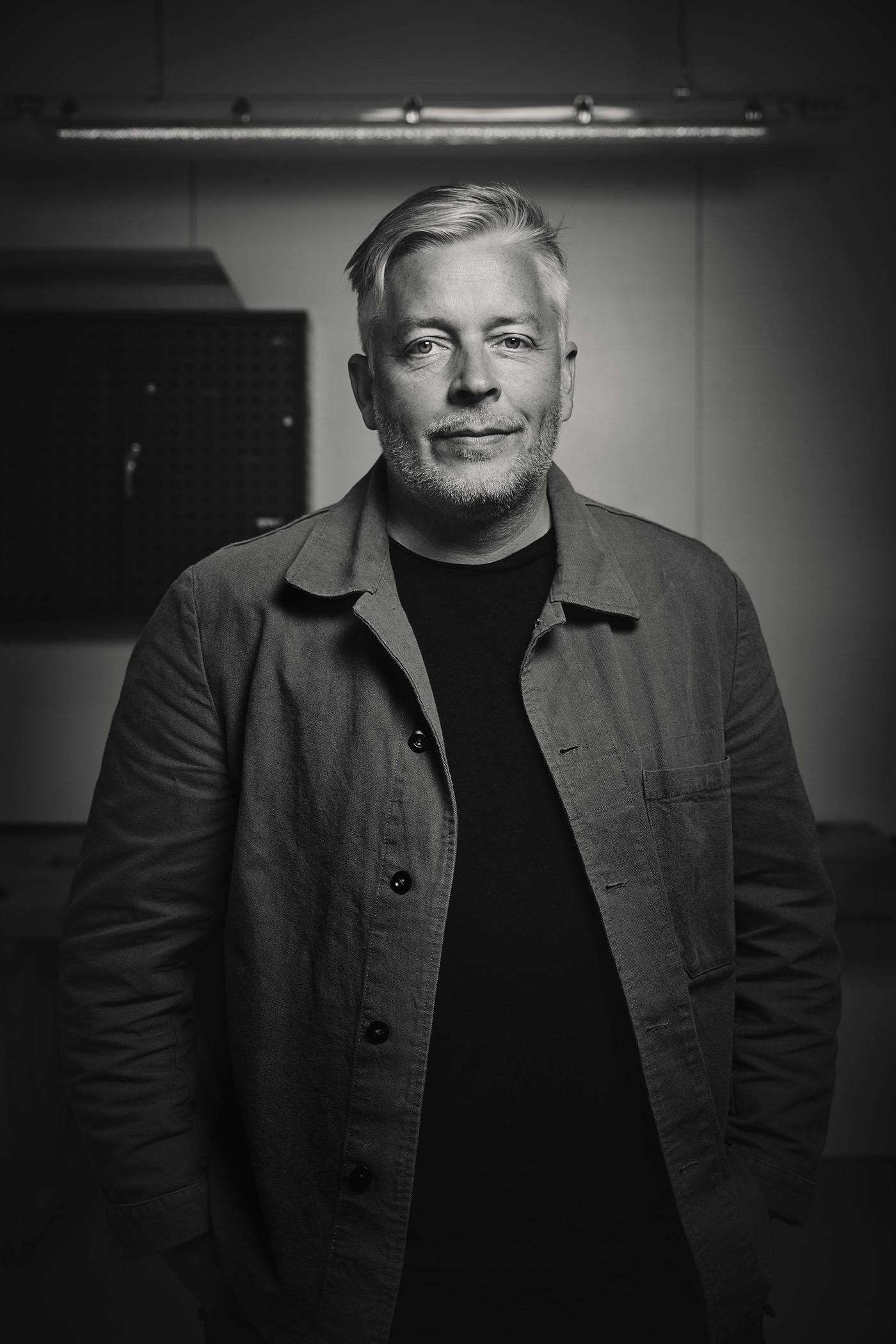 A black and white portrait of Marcus Engman.