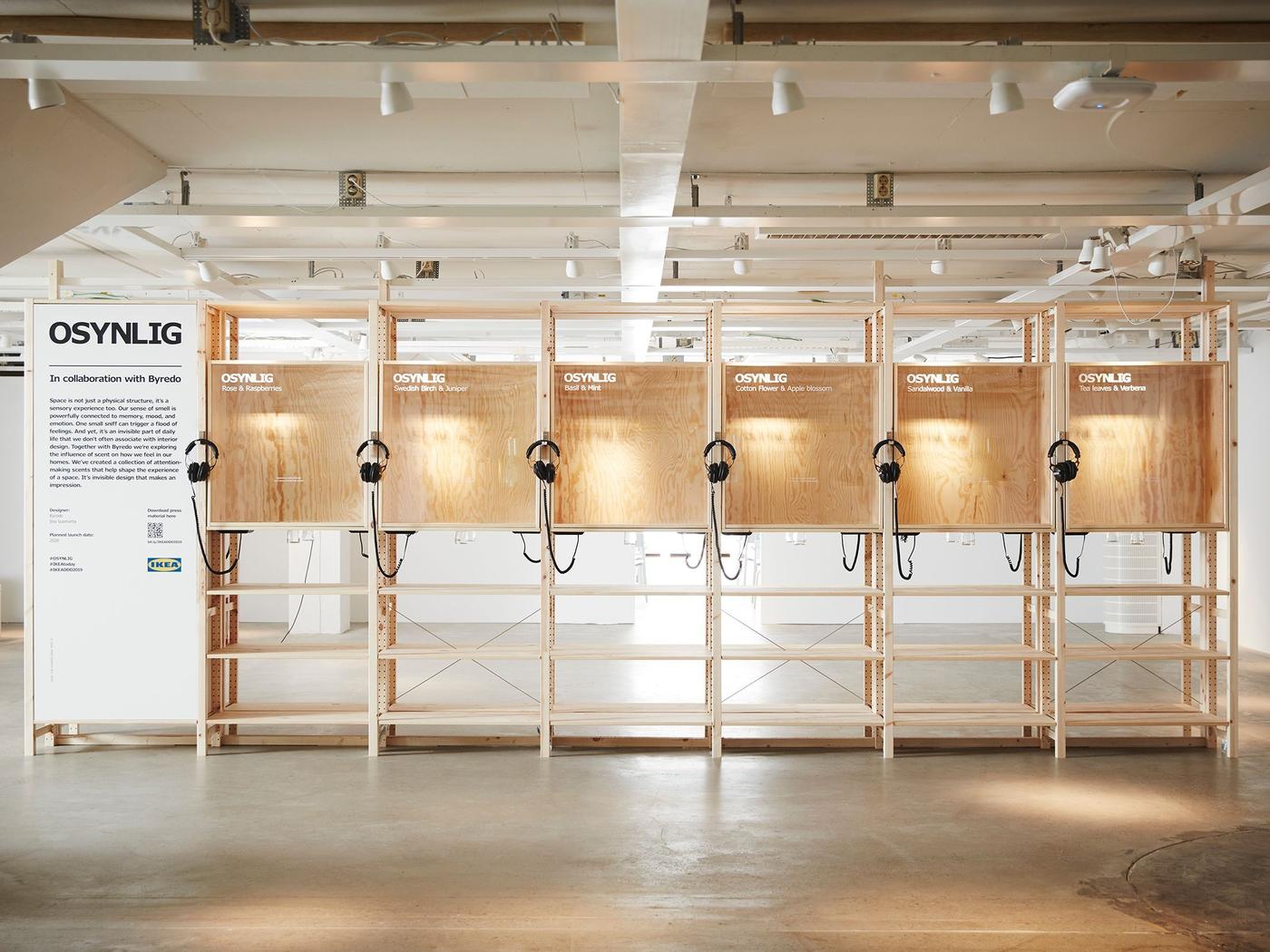 A display of the OSYNLIG collection at IKEA Democratic Design Days.