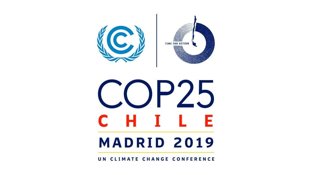 COP25 logo reading "COP25 CHILE MADRID 2019"