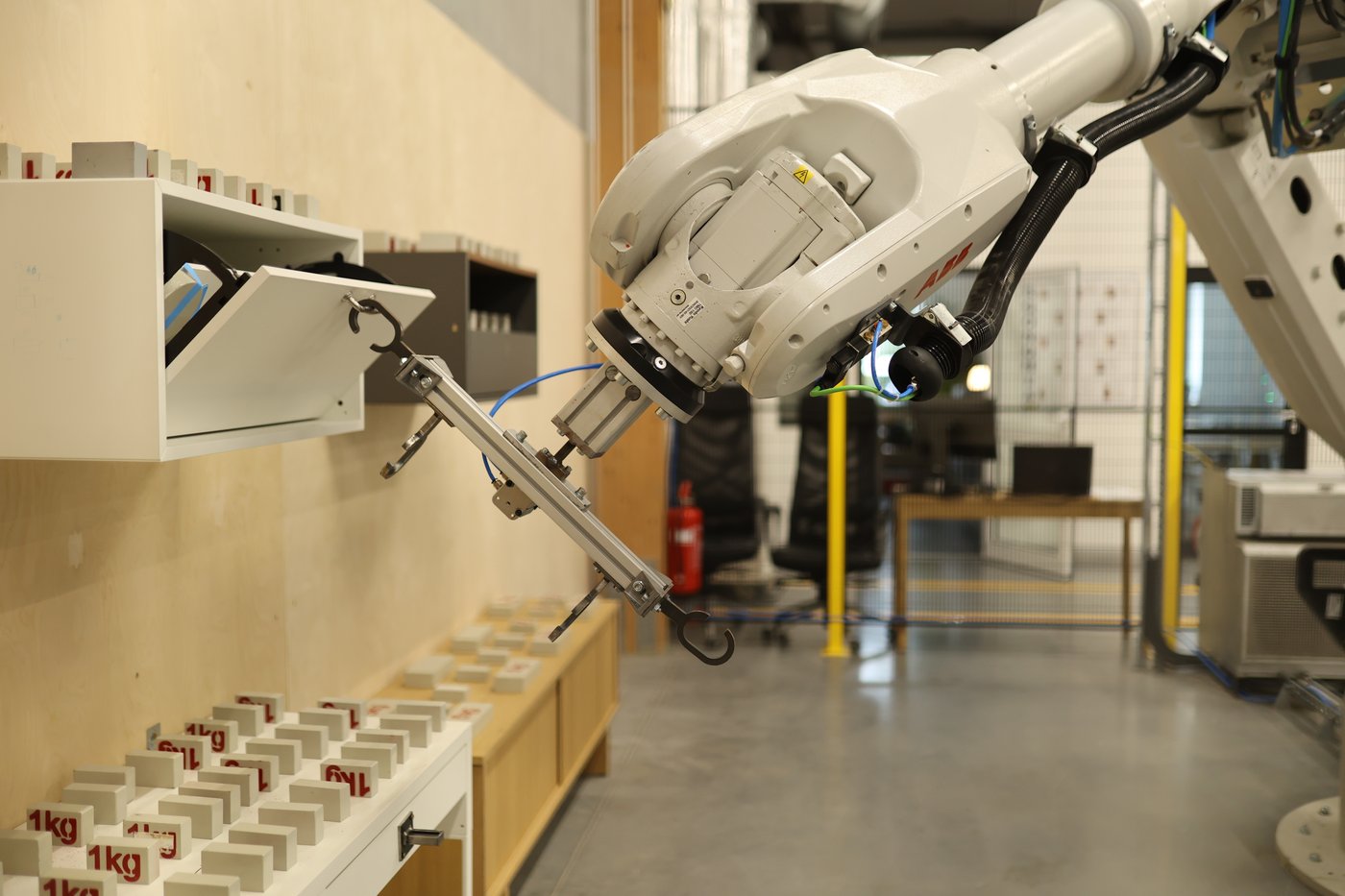 A robot at work in the Manufacturing Development Center in Poland.