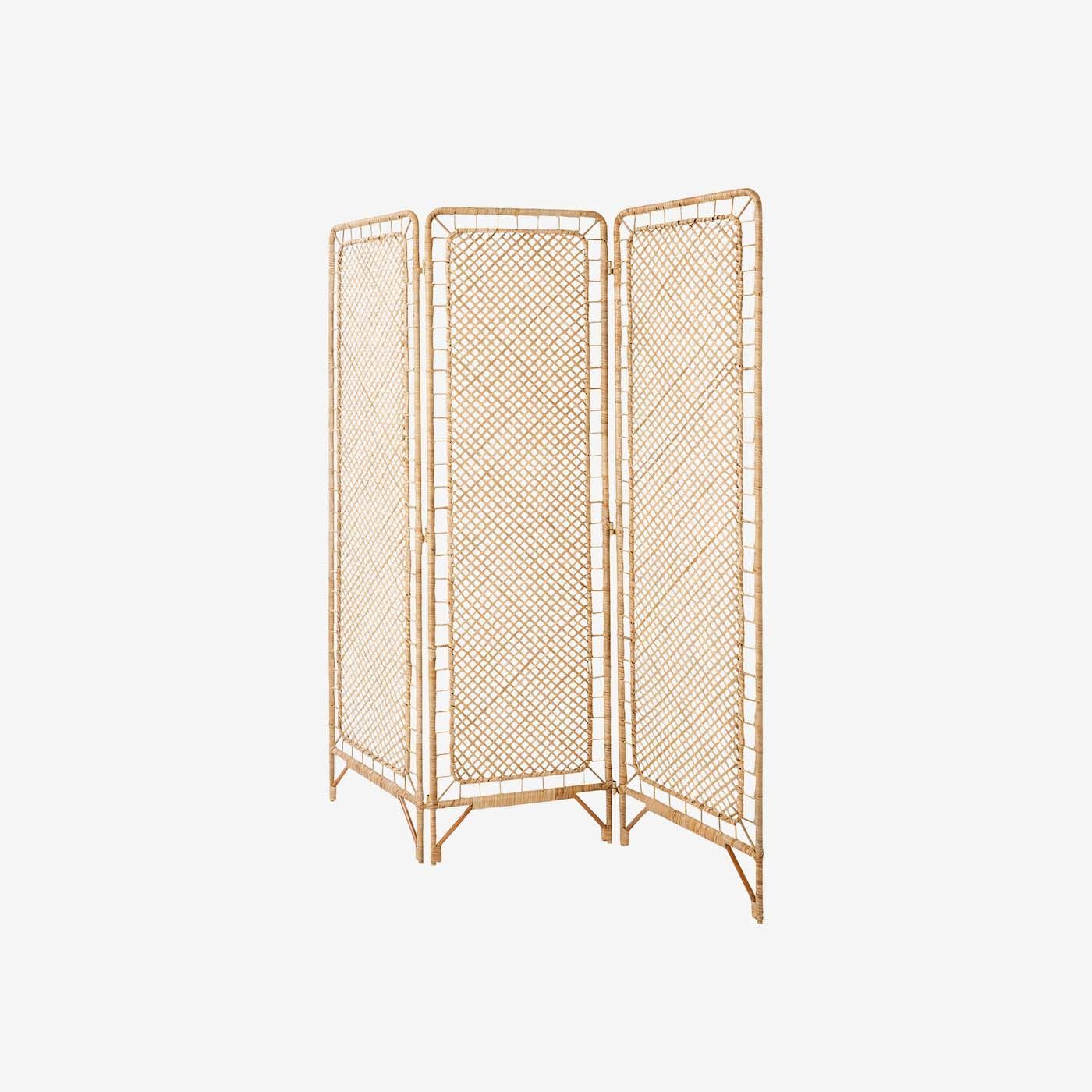 A cutout shot of a TOLKNING room divider on a light grey background.