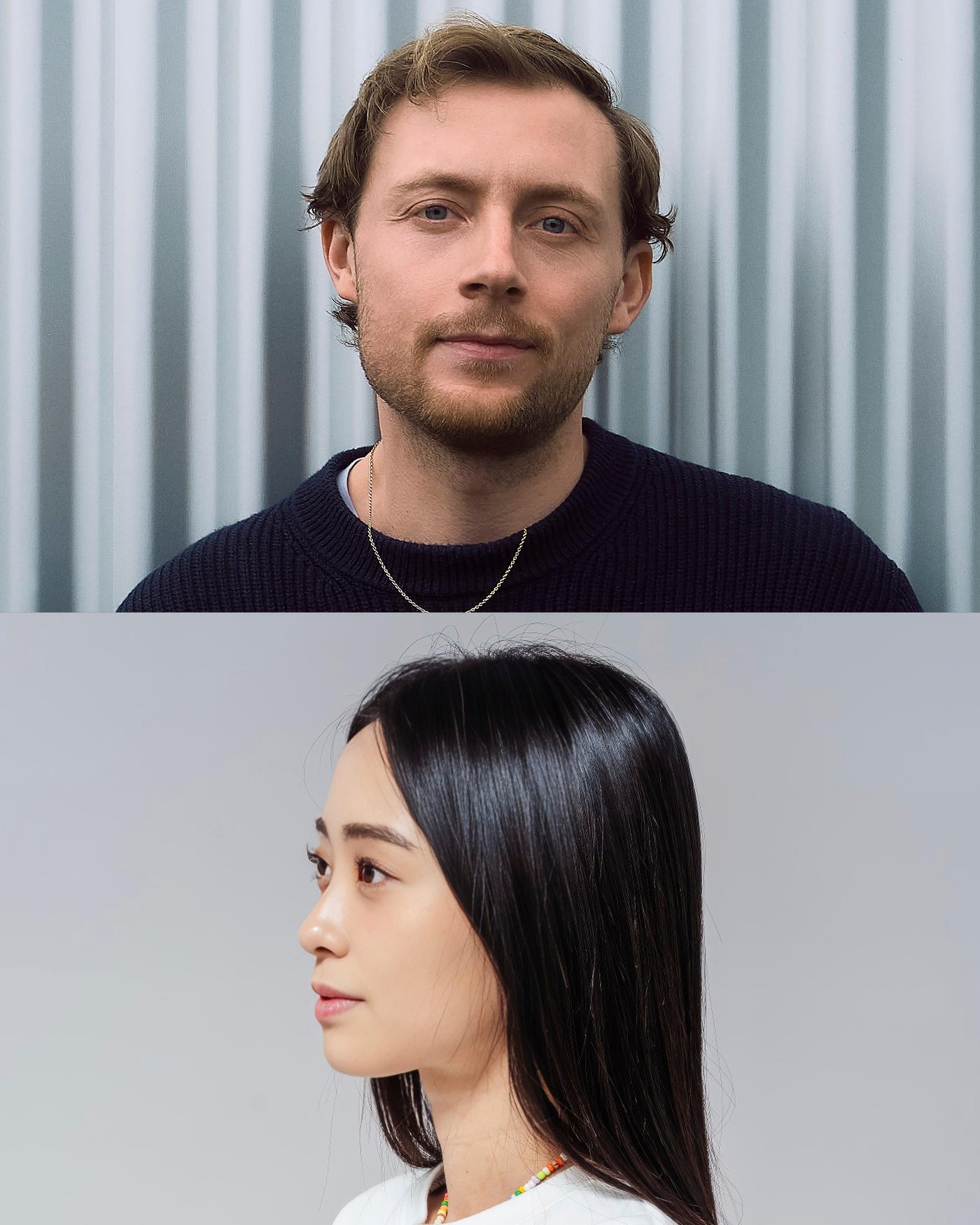 Above: Oliver Lyttelton looks at the camera. Below: Tina Choi looks left.