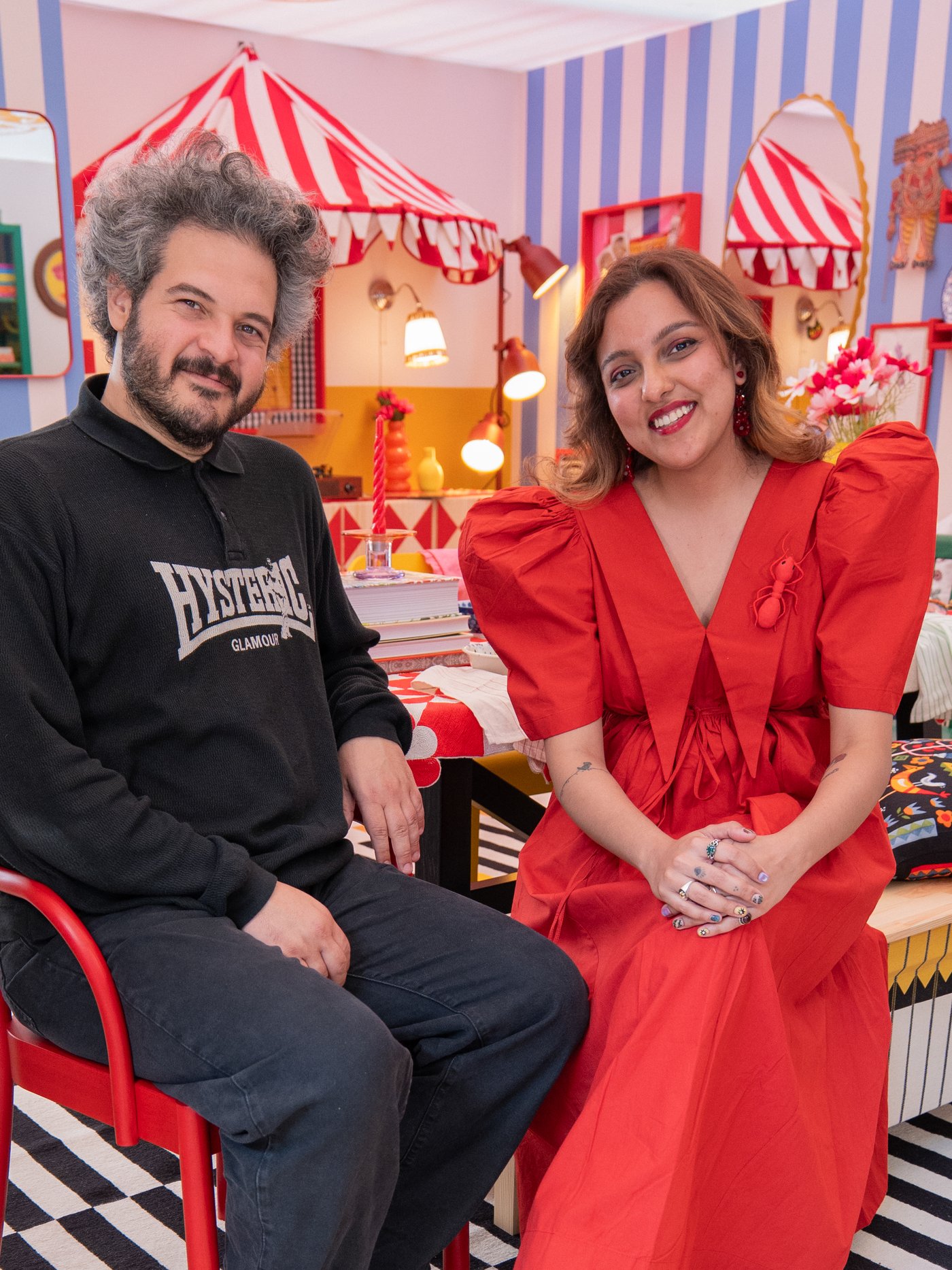 Portrait of Mehek Malhotra and Maurizio Tentella.