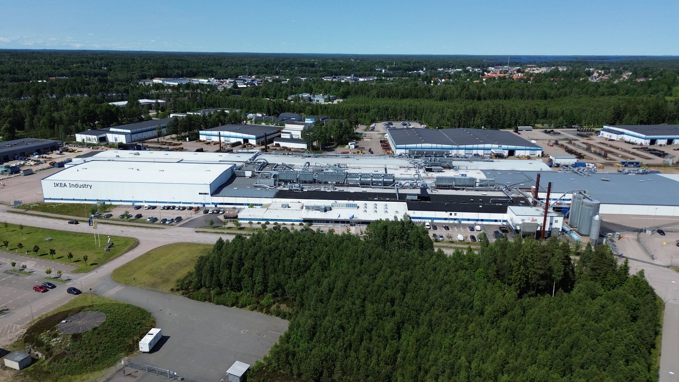 The Product Development Centre in Älmhult, seen from above.