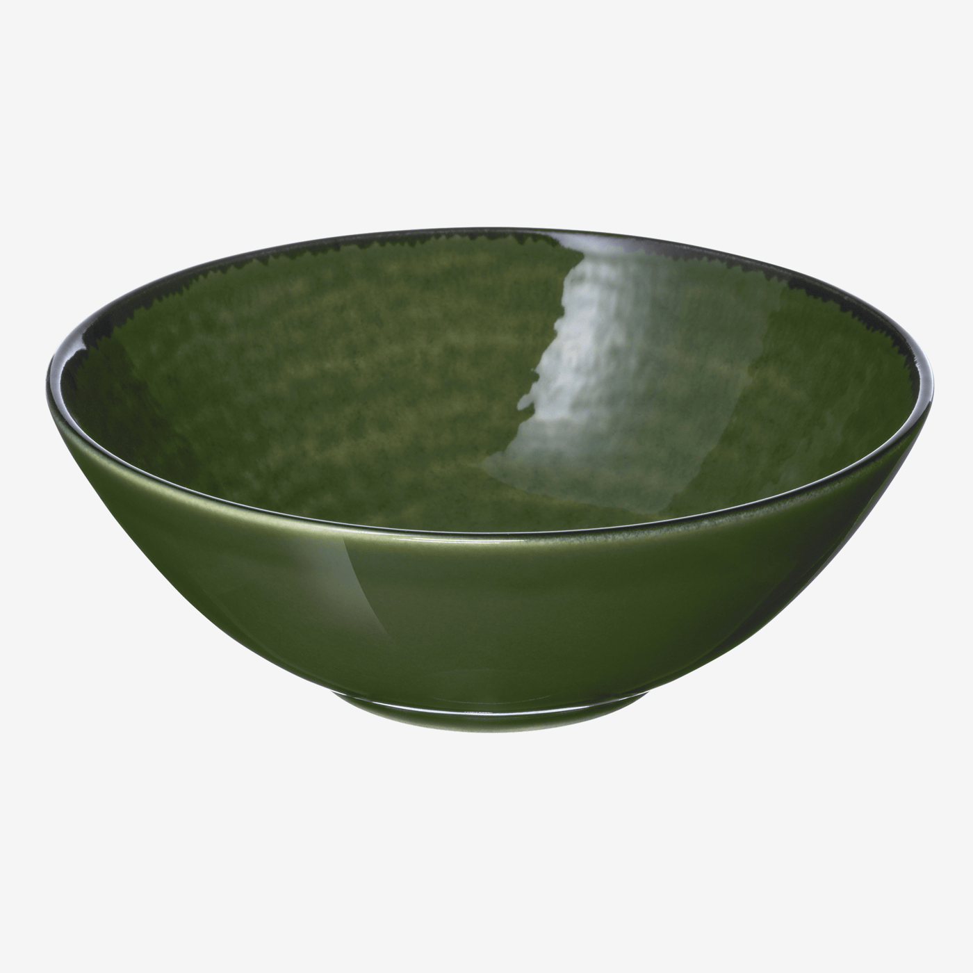 A shiny green PELARKAKTUS bowl against a light grey background.
