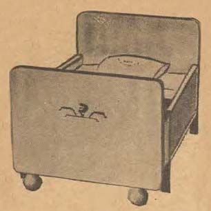 The 1957 IKEA catalogue featuring a black-and-white drawing of the BAMBI children's cot.