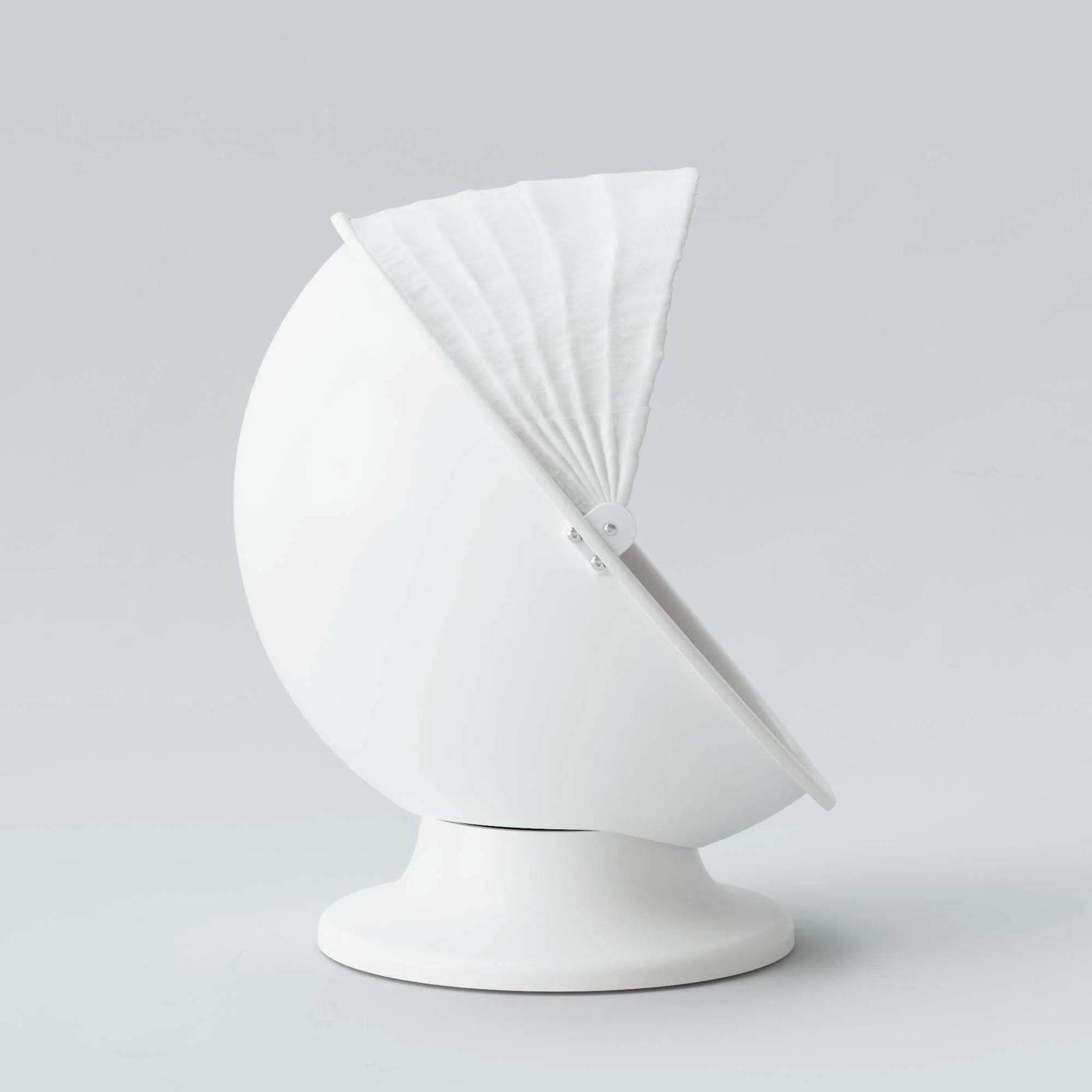 A white childrens IKEA PS LOMSK chair.