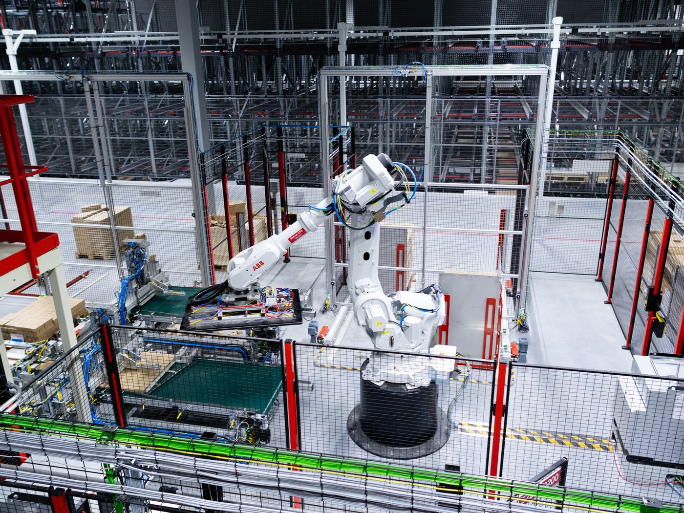 Machinery in a factory.