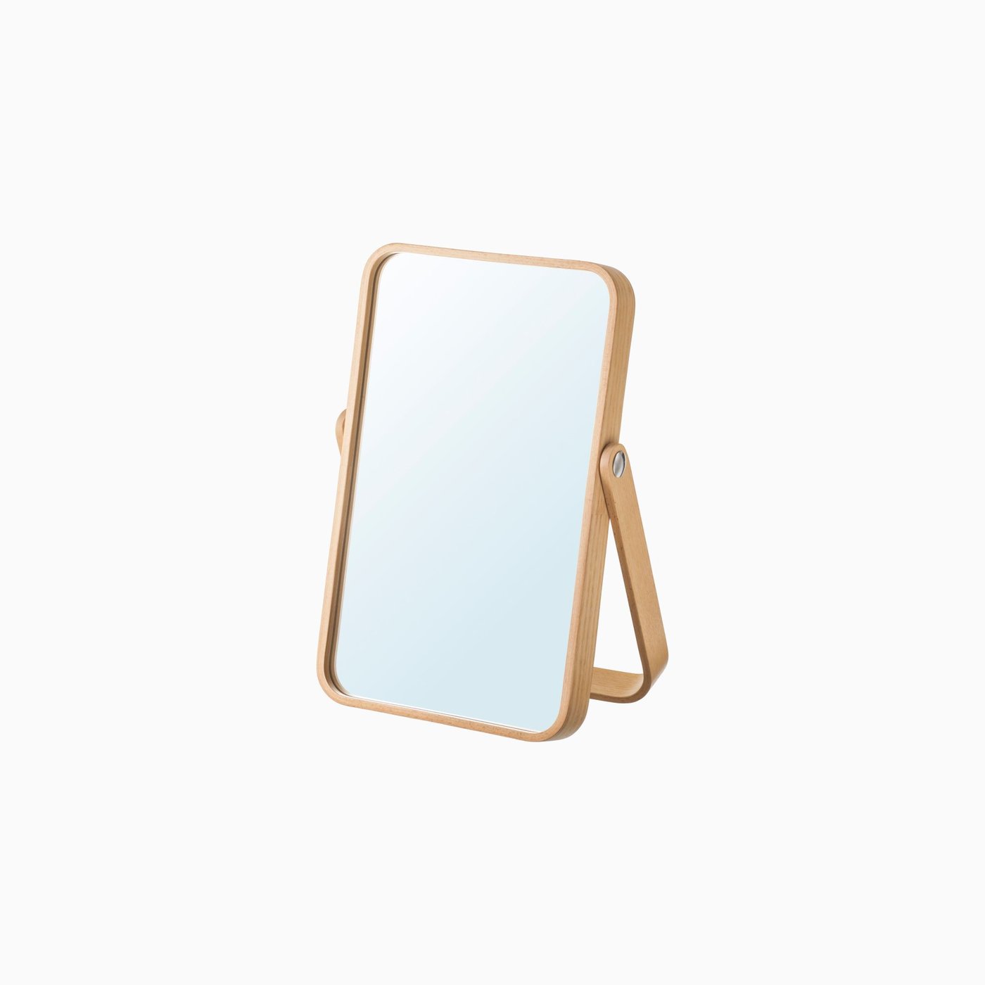An INKORNNES table mirror in ash floating on a light grey background.