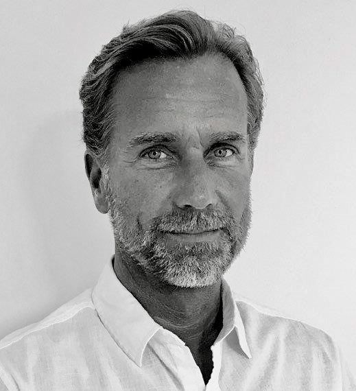 A black and white portrait of Jens Bengtsson.