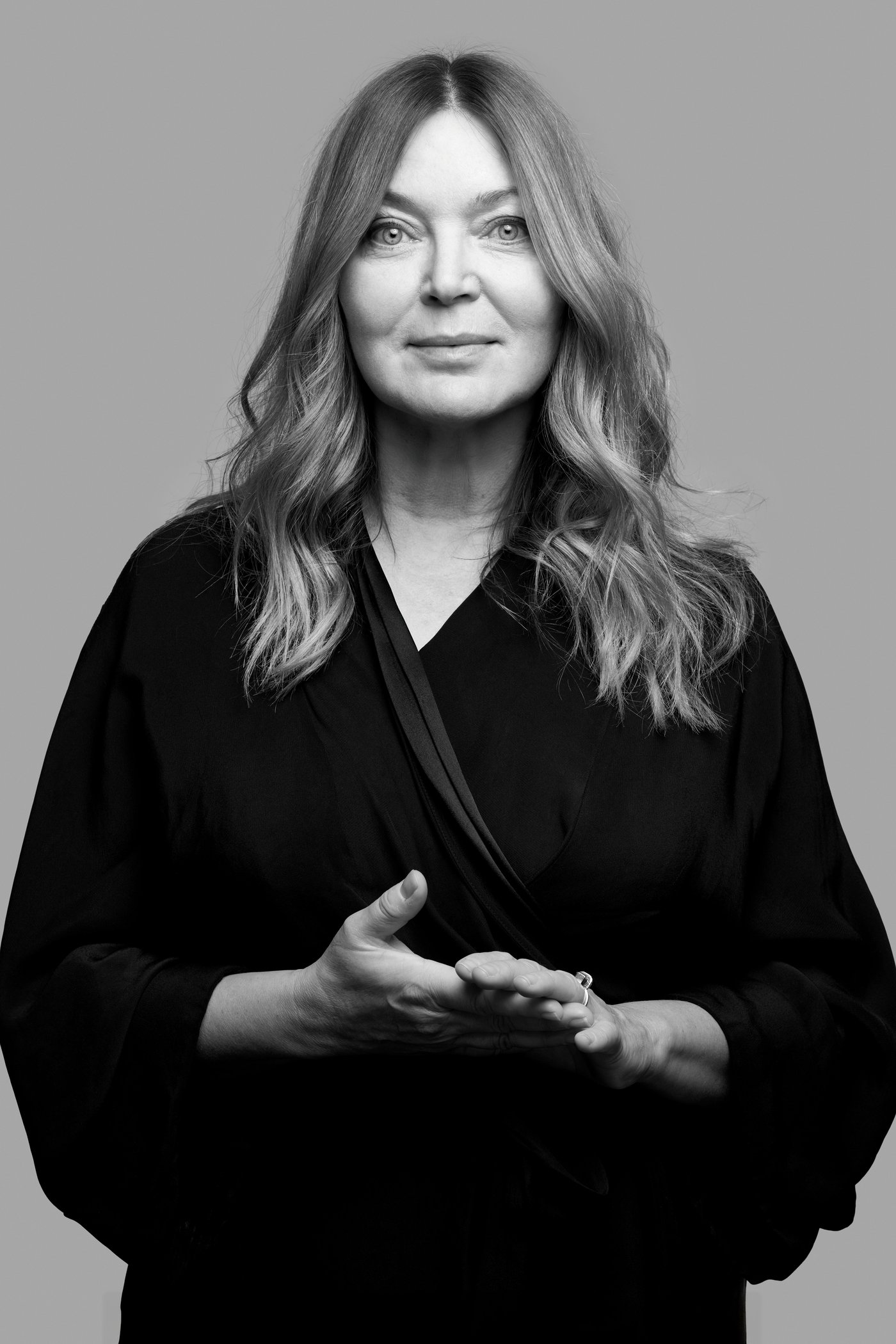 Black and white portrait of Karin Gustavsson.