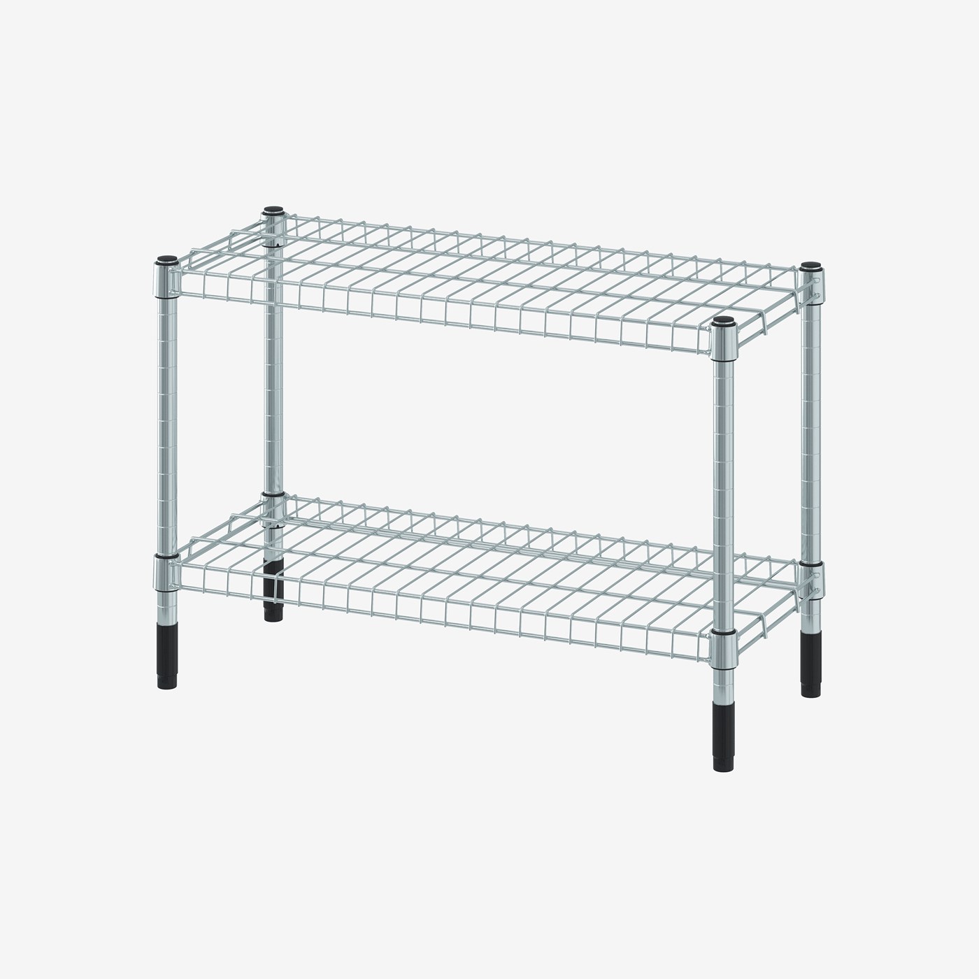 The OMAR shelving unit in galvanised steel.