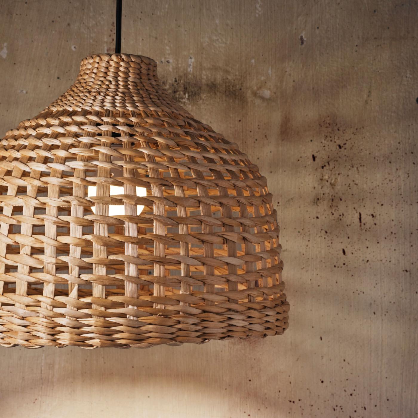A close up of the handcrafted lampshade from this MÄVINN collection.