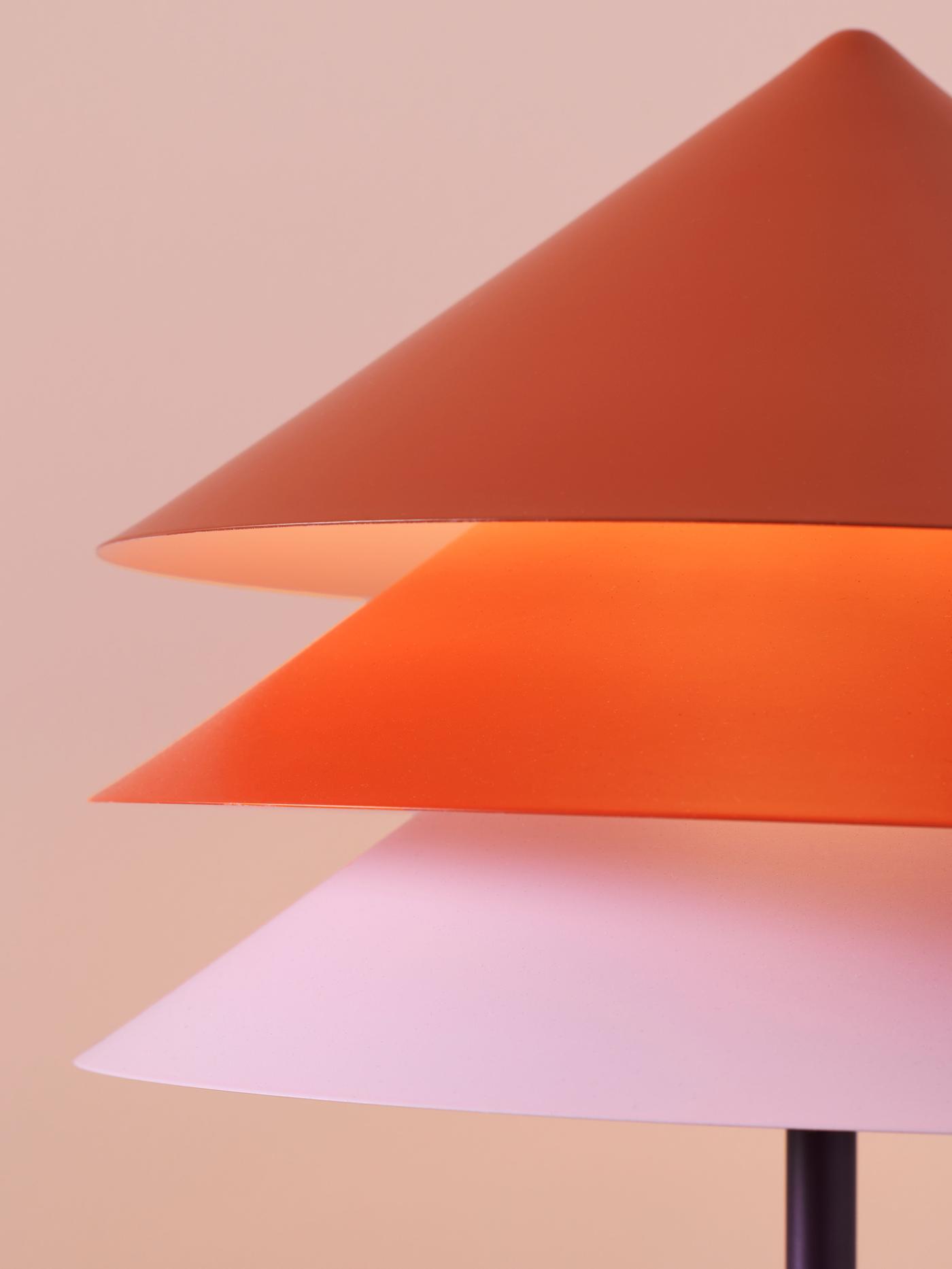 Half part of a different-toned lampshade