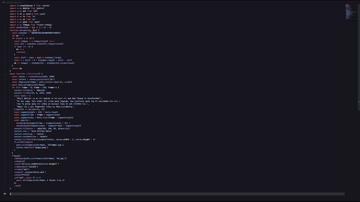 A film about recruitment and the making of 3D printed meatballs.