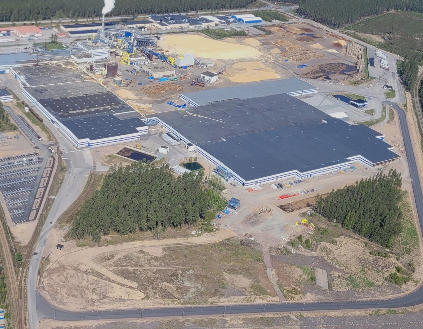 The factory in Hultsfred, seen from above.
