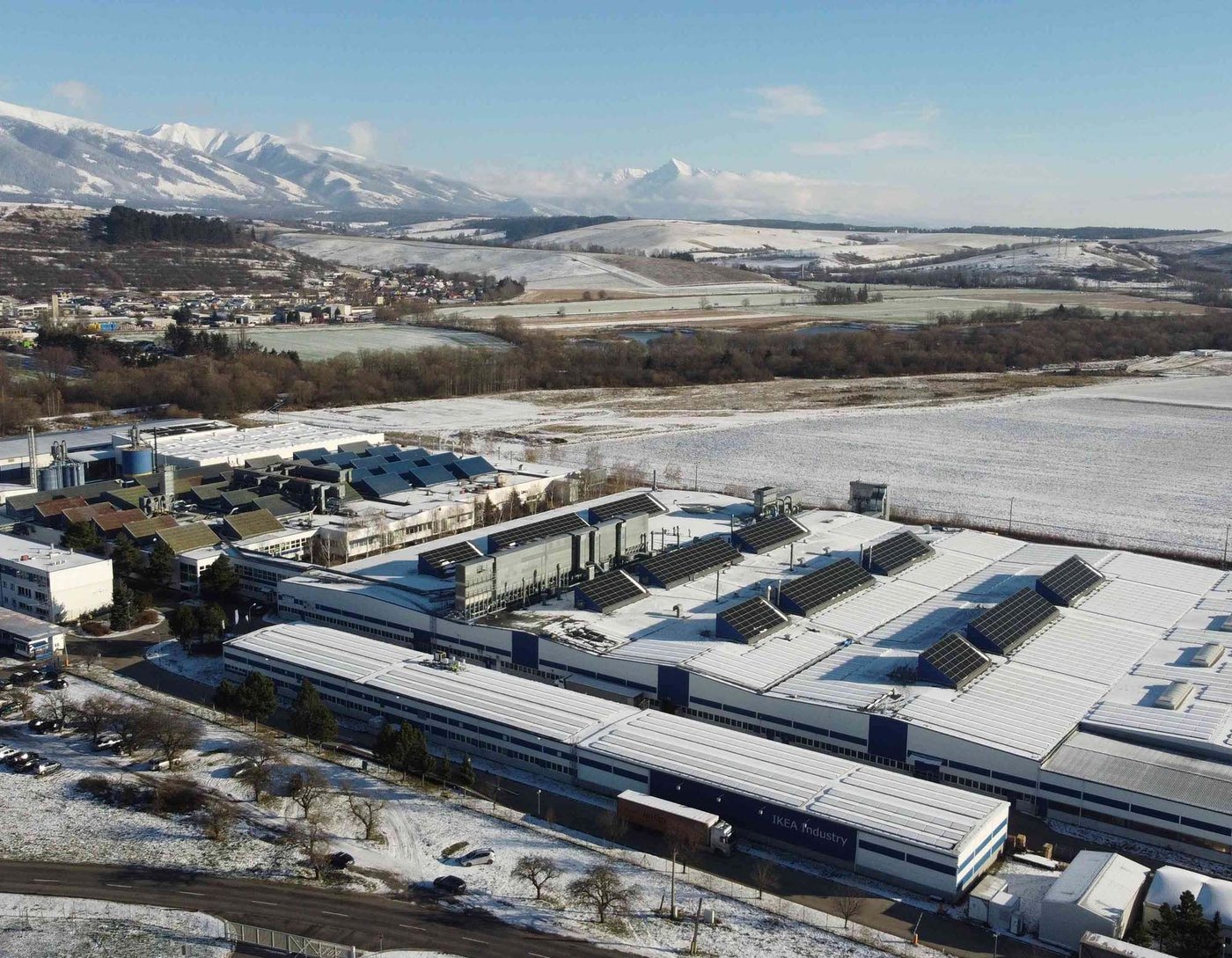 The IKEA Industry site in Jasna, seen from above.
