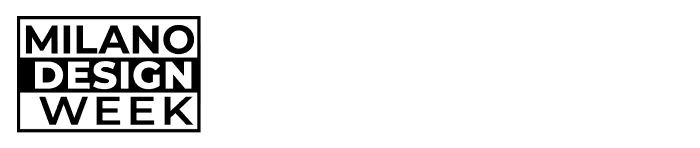 The black and white text logo of Milano Design Week.