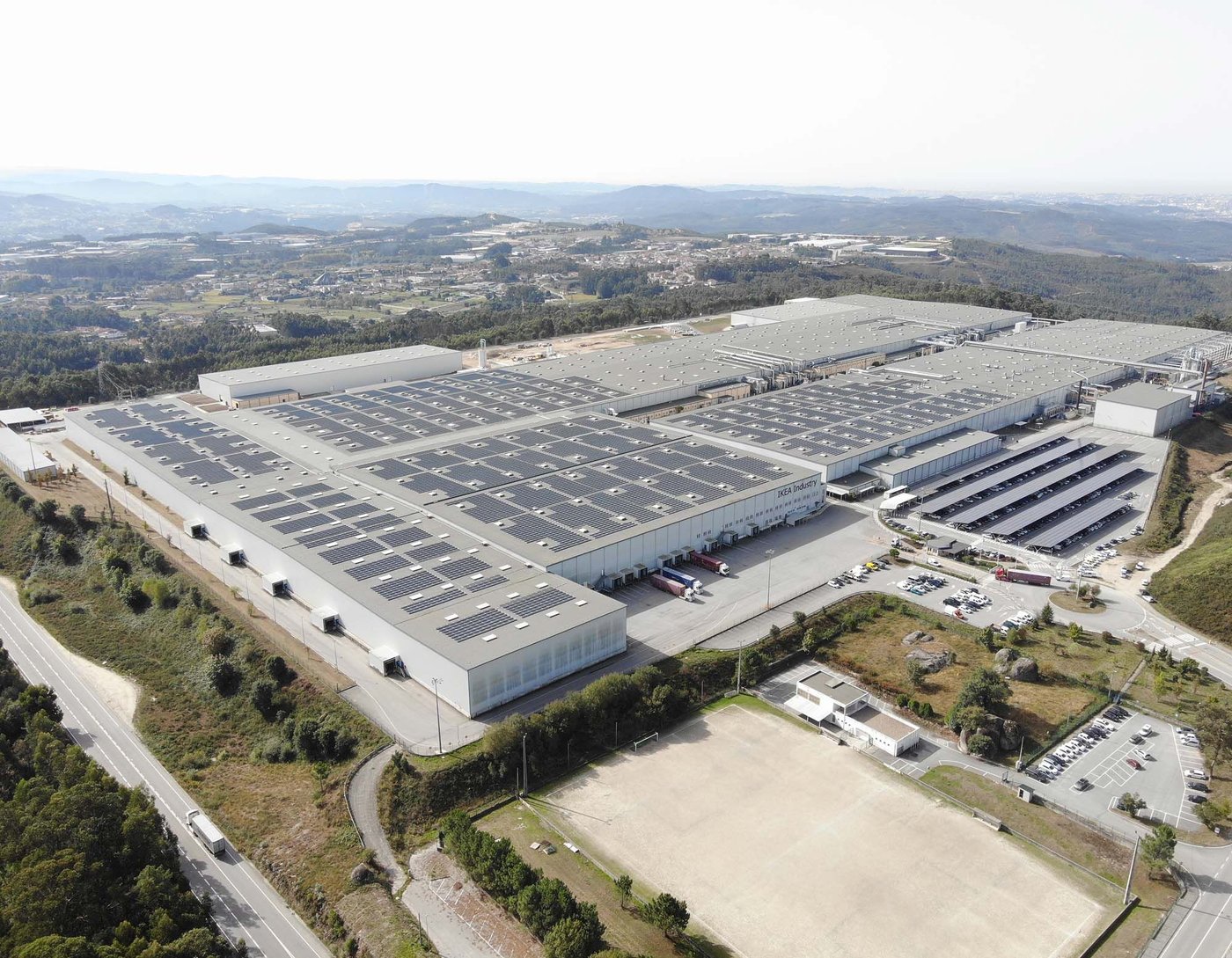 The IKEA Industry site in Paços de Ferreira, seen from above.
