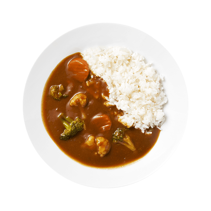 A plate of vegetable plant-based curry