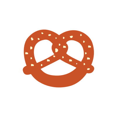 A graphic image of a pretzel.