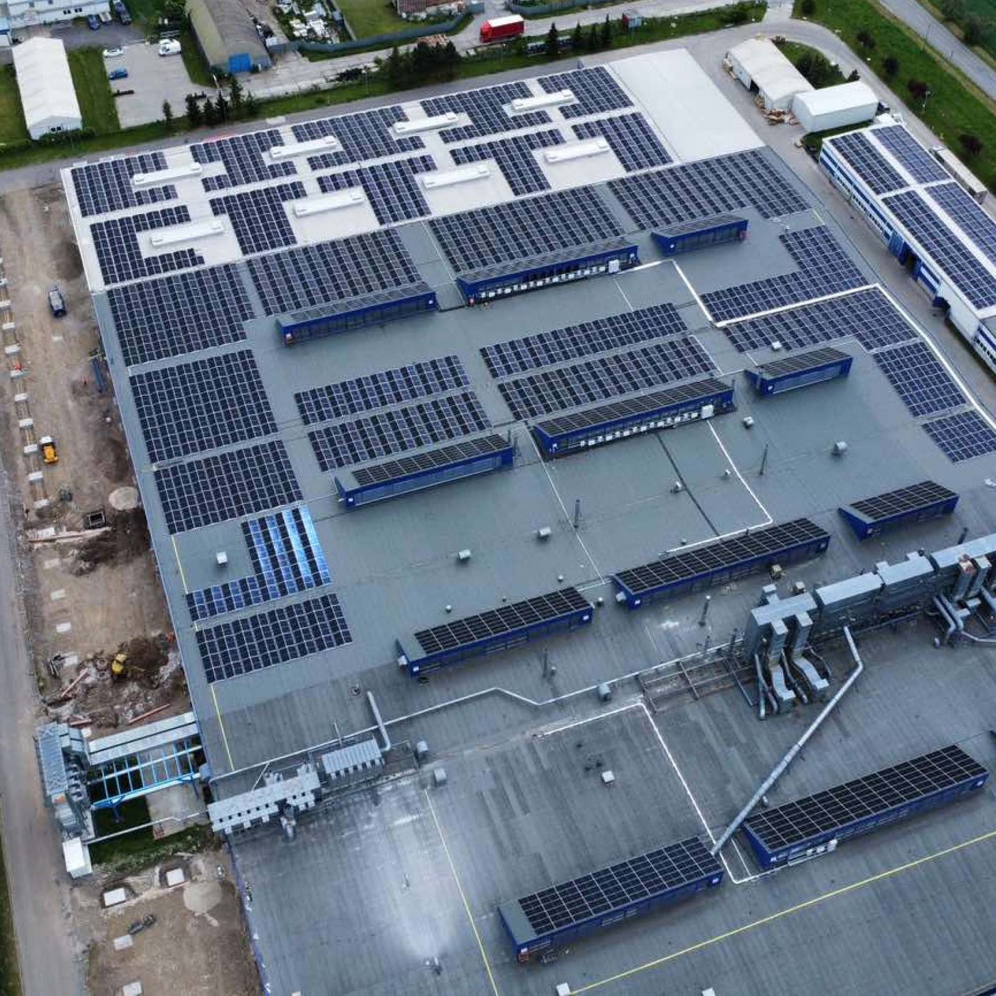 An IKEA Industry factory in Slovakia, seen from above.