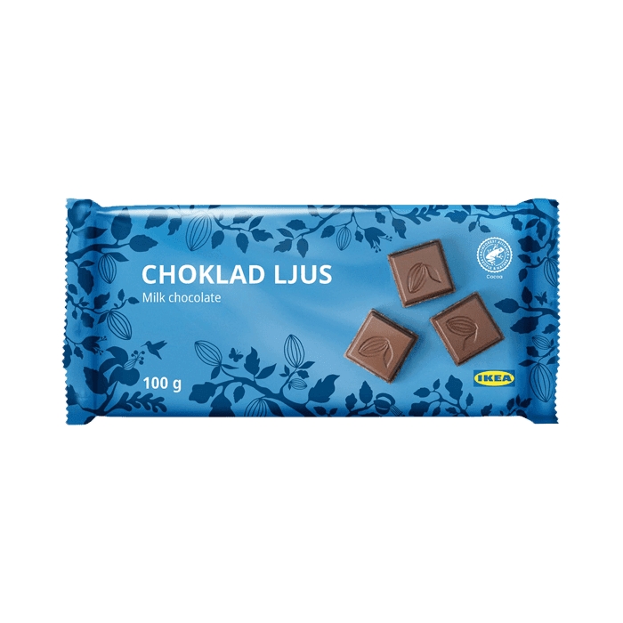 A bar of milk chocolate