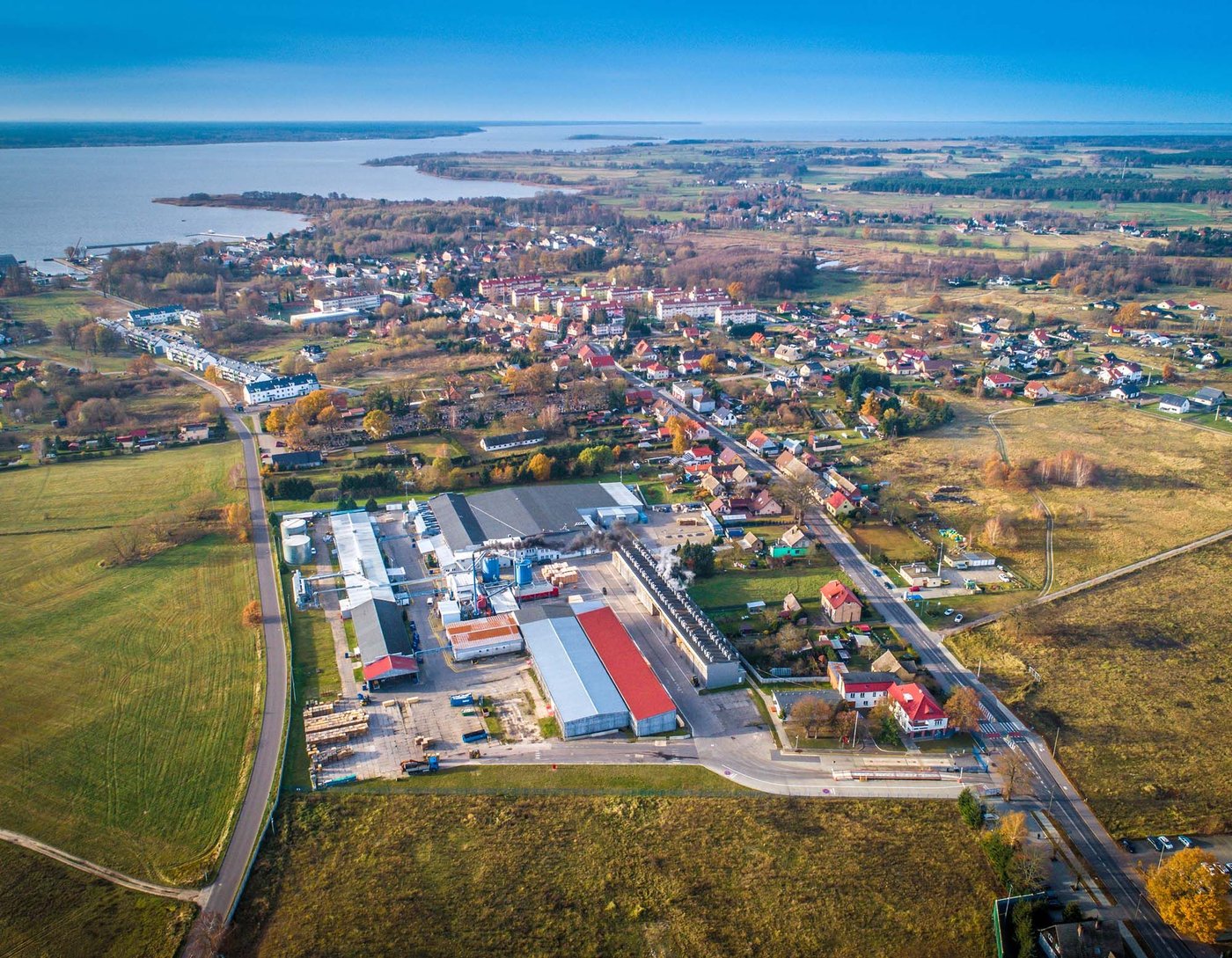 An aerial view of the IKEA Industry factory in Stepnica.